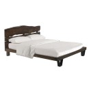 Κρεβάτι διπλό μασίφ ξύλινο μάνγκο καφέ/χρυσό 196x226x107/30 (180