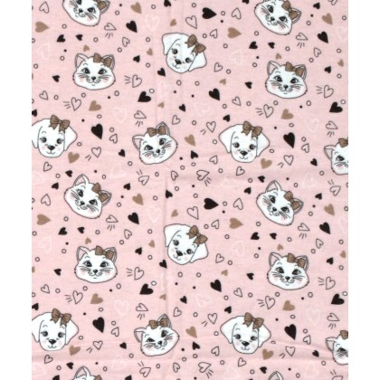 Πάνα Φανελένια Dimcol Puppy-Kitten 18 Pink 80x80
