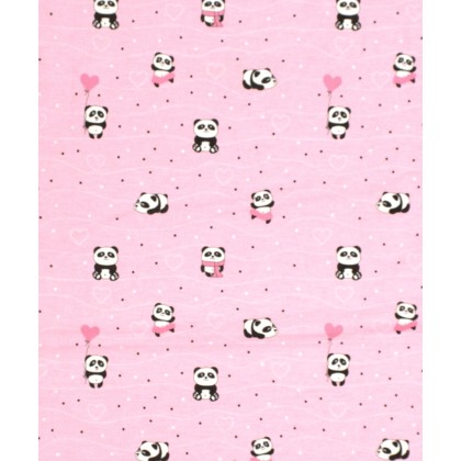 Σεντόνι Λίκνου Dimcol Panda 111 Pink 80x110