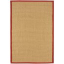 Ψάθινο Χαλί Asiatic London Sisal Linen/Red