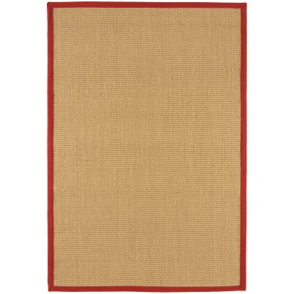 Ψάθινο Χαλί Asiatic London Sisal Linen/Red