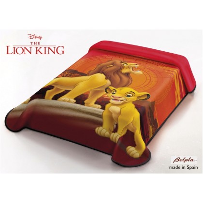 Κουβέρτα Βελουτέ Μονή Belpla Disney Lion King 160x220