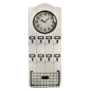 Ρολόι-Κλειδοθήκη GAD101 Λευκή 91,5x35,5x11cm Espiel Μέταλλο,Ξύλο