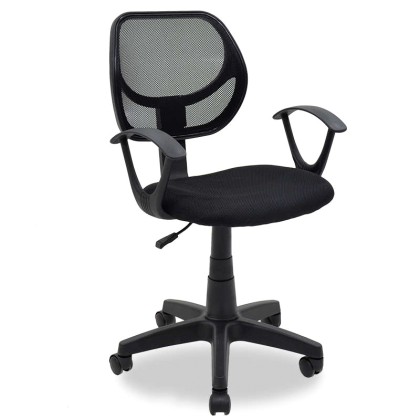 Καρέκλα Γραφείου Εργασίας Sara Με Ύφασμα Mesh Μαύρη 56X51X88-100