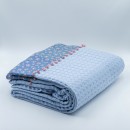 Κουβέρτα Πικέ Υπέρδιπλη White Fabric Botanical Blue