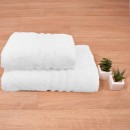 Πετσέτα Σώματος Λευκή (70x140) Ριγέ Φάσα 550gr/m2