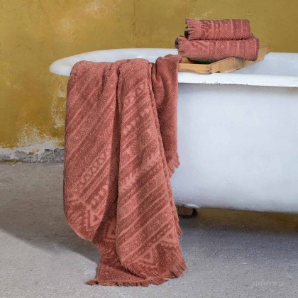 Πετσέτα Σώματος (70x140) Nima Bath Mindelo Terracotta