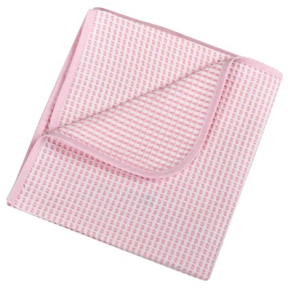 Κουβέρτα Πικέ Κούνιας Κόσμος Του Μωρού 0333 Λευκό-Ροζ