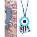 EVIL EYE HANDKNITTED NECKLACE