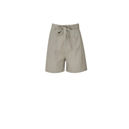 KNL'S LINEN HIGH WAISTED - MONOTYPE STRPED SAND