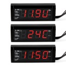 Ψηφιακό ρολόι με Βολτόμετρο-Θερμόμετρο Αυτοκινήτου WF-518 3 σε 1