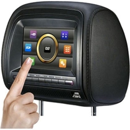 7-Inch LCD Car Headrest Monitor DVD Player, IR, USB/SD Card And 