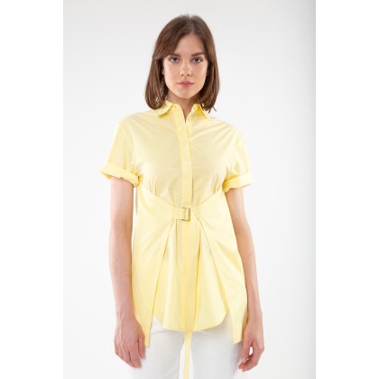 Blouse with Metal Buckle