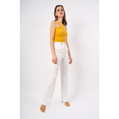 High Rise Buttoned Trousers