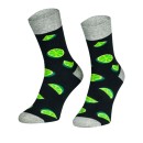 Ανδρική ανθρακί κάλτσα με σχέδιο Lime