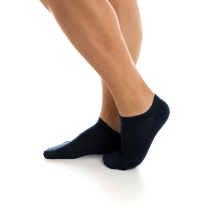 Ανδρική βαμβακερή κοφτή κάλτσα πετσετέ σε μπλε χρώμα