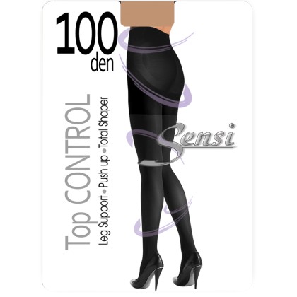 Γυναικείο Καλσόν Sensi με λαστέξ Top Control 100 DEN Μαύρο