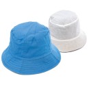 Unisex Υφασμάτινο Καπέλο Bucket Διπλής Όψης Γαλάζιο-Λευκό