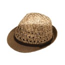 Ανδρικό Καπέλο Καβουράκι Ψάθινο με διακοσμητικό Ζωνάκι Καφέ