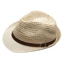 Ανδρικό Καπέλο Καβουράκι Ψάθινο με διακοσμητικό Λουράκι Εκρού