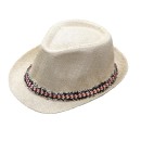 Unisex Καπέλο Καβουράκι Ψάθινο με Κορδέλα ethnic Εκρού