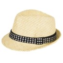 Ανδρικό Καπέλο Καβουράκι Ψάθινο με Κορδέλα με τρουξ Μπεζ