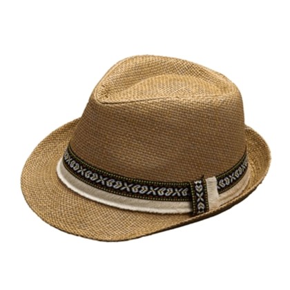 Ανδρικό Καπέλο Καβουράκι Ψάθινο με Κορδέλα ethnic Καφέ