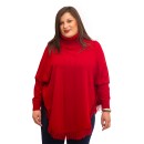 Κόκκινη ζιβάγκο μπλούζα με κρόσσια (Plus Size)