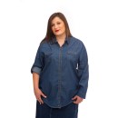 Μπλε τζιν πουκάμισο (Plus Size)