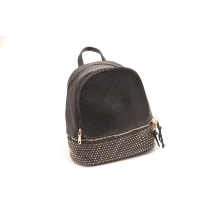Μαύρη τσάντα πλάτης με τρουκς