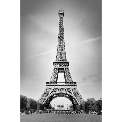 Πίνακας Πύργος του Άιφελ 60x90 εκ Χρώμα Λευκό Μαύρο. W-8673A