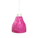 Φωτιστικό με Γυαλί και καλώδιο, Ροζ Χρώμα, Διαμ.14cm,TA-68414PS