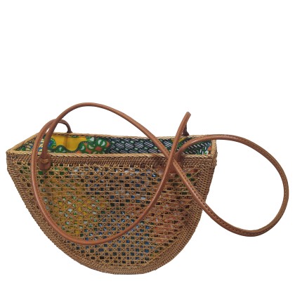 Γυναικεία Τσάντα Ώμου Bamboo, Χρώμα Φυσικό, 31x10x21. O-LKW3