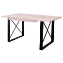 Τραπέζι Σαντορίνη 140+(40)x90, Σονόμα-Καφέ Μεταλλικά πόδια, Επεκ