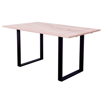 Τραπέζι Σκιάθος 140+(40)x90, Σονόμα-Καφέ Μεταλλικά πόδια, Επεκτε