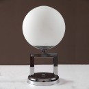 Επιτραπέζιο Φωτιστικό, Χρώμιο με Λευκή Γυάλινη Μπάλα, 20x20x35, 