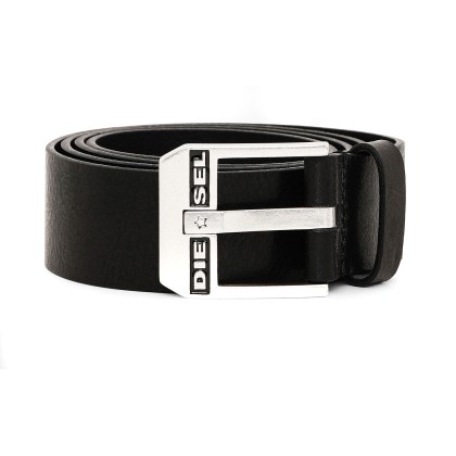 Diesel BLUESTAR Leather Belt With Shiny Textured Finish X03728 P
