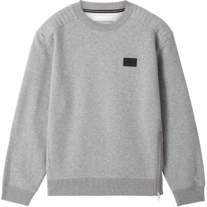 Calvin Klein Relaxed Side Zip Sweatshirt J30J316682 P2D Mid Grey