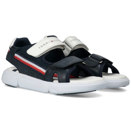 Tommy Hilfiger Velcro Sandal T3B2-31110-1176 X007 Blue/White (Μπ