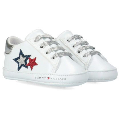 Tommy Hilfiger Kids Lace Up Shoe T0A4-30594-0886 Y003 White/Blue