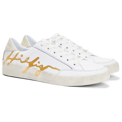 Tommy Hilfiger TH Signature Leather Sneaker FW0FW05701 YBR White