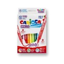 Μαρκαδοροι Διπλης Γραφης Carioca Σετ=12 Χρωματα   60-676