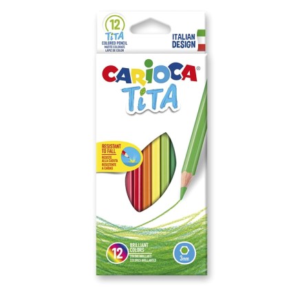 Ξυλομπογια Οικολογικη Carioca Τιτα  Σετ=12 Χρωμ.  Carioca  80035