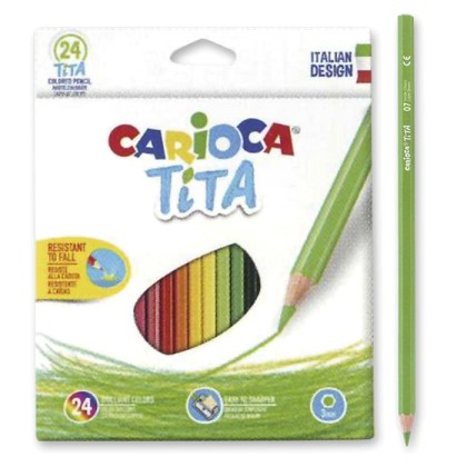 Ξυλομπογια Οικολογικη Carioca Τιτα  Σετ=24 Χρωμ.   60-744