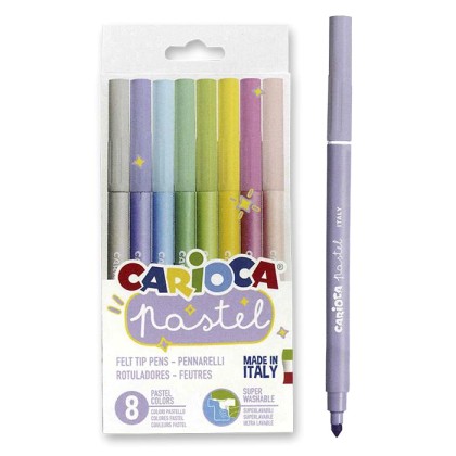 Μαρκαδοροι Carioca Pastel 8 Χρωματων   60-747