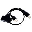 ΚΑΛΩΔΙΟ USB TO SATA ADAPTER ΓΙΑ SLIM SATA SSD/DVD - GM-USATA