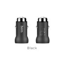 HOCO Z4 SINGLE PORT USB CAR CHARGER, QUICK CHARGE 2.0, ΜΑΥΡΟ - H