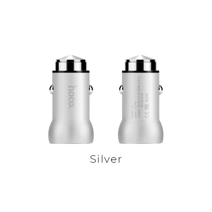 HOCO Z4 SINGLE PORT USB CAR CHARGER, QUICK CHARGE 2.0, ΑΣΗΜΙ - H