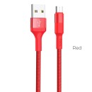 HOCO X26 ΚΑΛΩΔΙΟ MICRO USB ΦΟΡΤΙΣΗΣ & DATA 1m, RED - HC-X26-