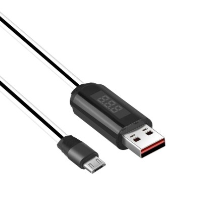 HOCO U29 ΚΑΛΩΔΙΟ ΜΕ ΟΘΟΝΗ MICRO USB ΦΟΡΤΙΣΗΣ & DATA 1.2m, WH
